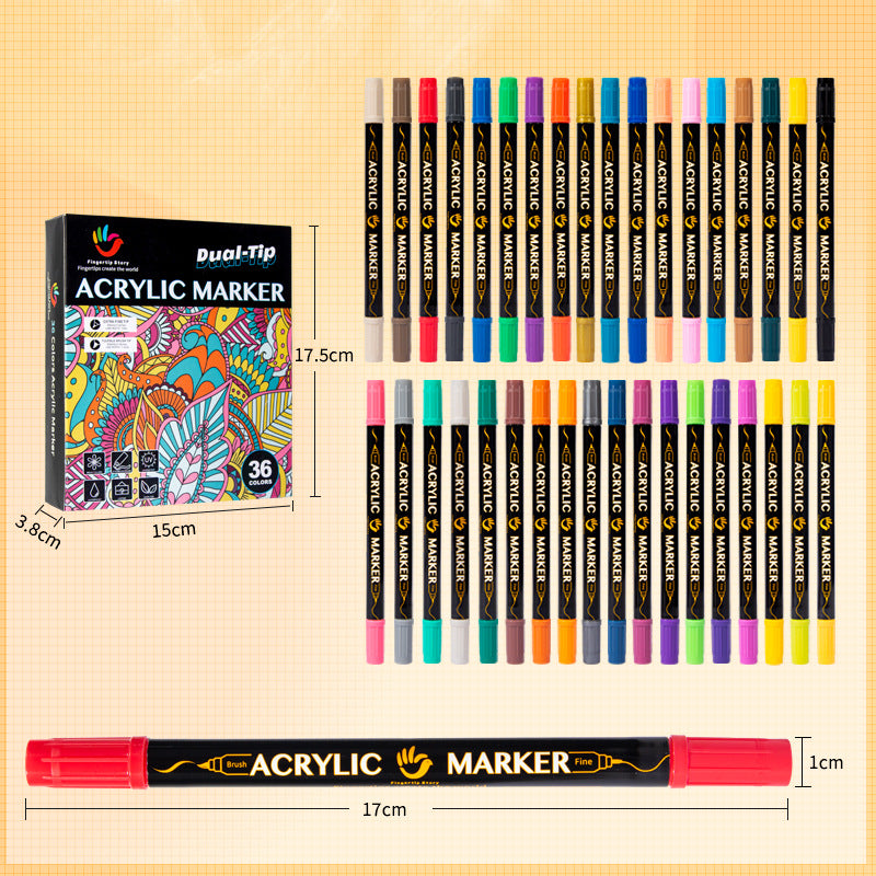 Get Creative with 36-Color Double-Ended Acrylic Markers – HEYDUCK