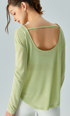 Yoga Open-Back Long-Sleeved Shirt | CTL119