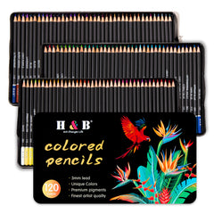 Materiais para arte em lápis de cor 72 cores 120 cores | AP016 