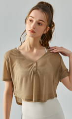 Loose V-Neck Yoga Cover-Up | CTS134