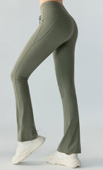 Calças de pernas largas atléticas justas e micro-flare da moda | UWL257 