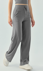 Pantalones deportivos de cintura alta con cordón | UWL252 