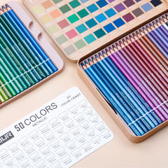 Suministros de arte con lápices de colores metálicos, 50 colores | AP009 