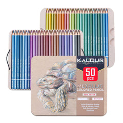 Materiais de arte em lápis de cor metálica 50 cores | AP009 